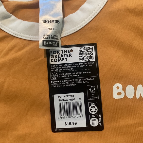 Bonds Roomies Ringer Tee - Picture 3 of 4